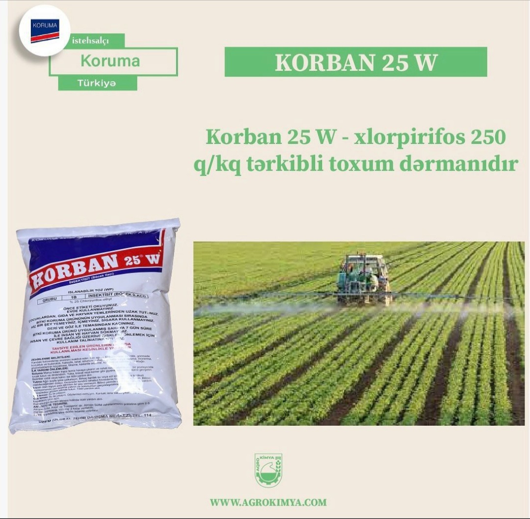 Korban 25 W / TÜRKİYƏ / KORUMA KLOR ALKALI / kq / 0.80 kq - thumbnail 1