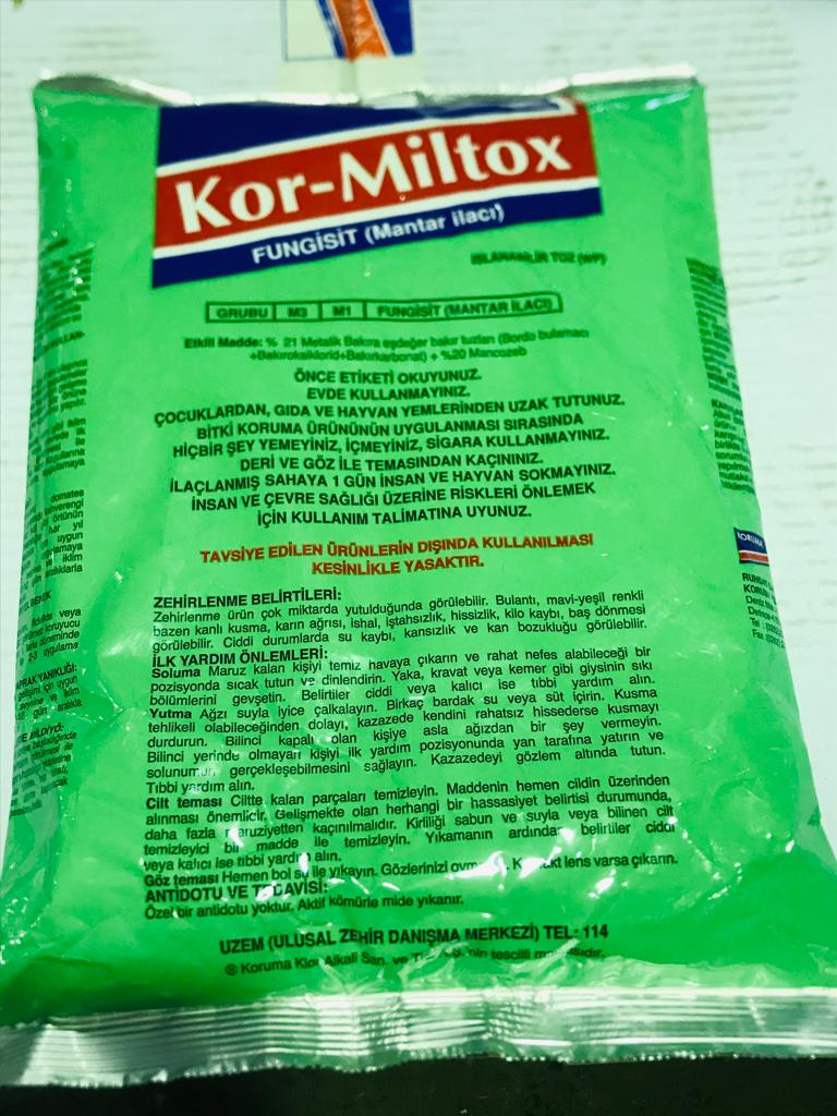 Kor-miltox  WP / TÜRKİYƏ / KORUMA KLOR ALKALI / kq / 0.80 kq - thumbnail 1
