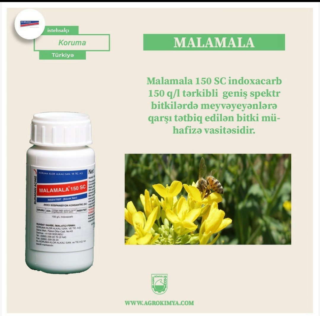 Malamala 150 SC  / TÜRKİYƏ / KORUMA KLOR ALKALI / litr / 0.10 litr - thumbnail 1