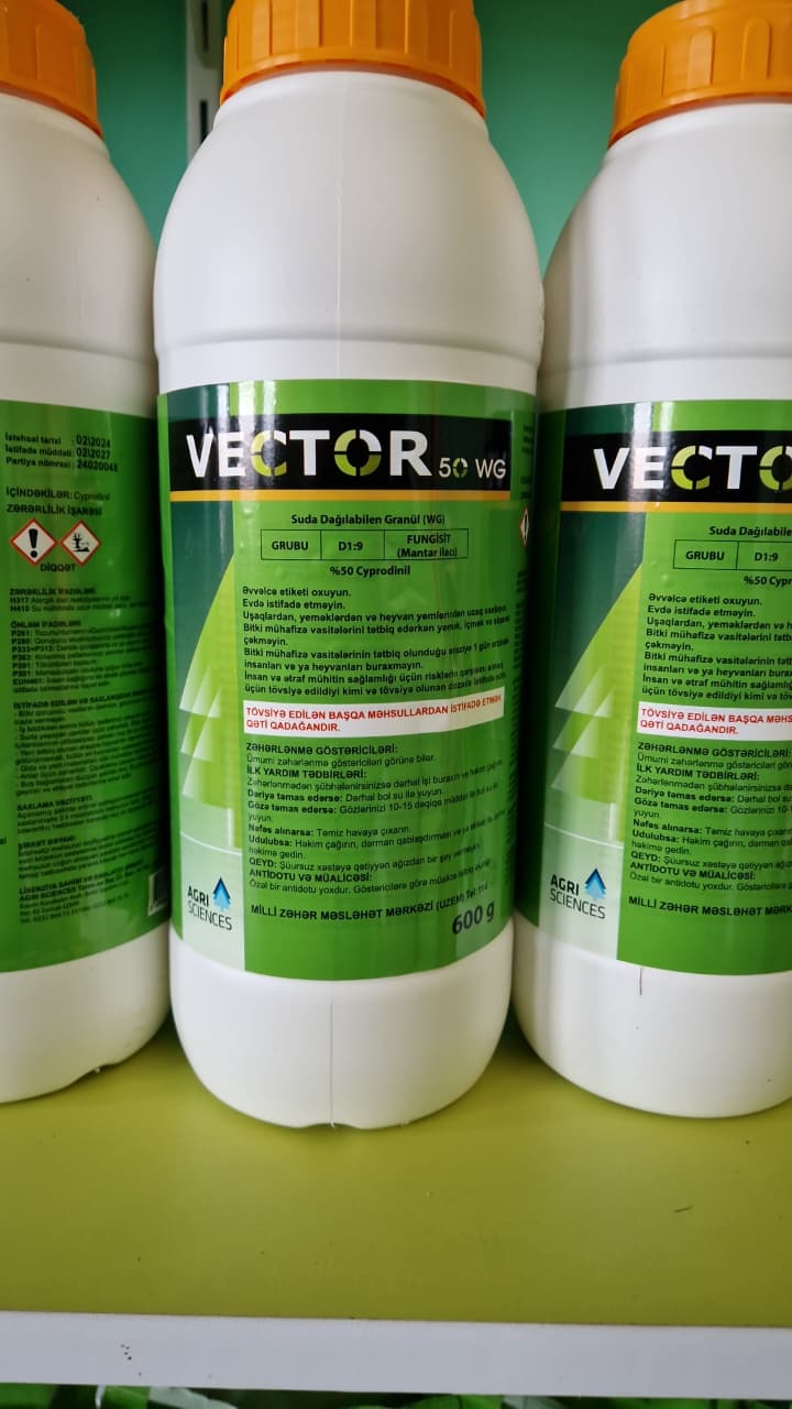 VECTOR 50 WG(Fungisid) -Türkiyə respublikasının "Agri Sciences Tarım ve İlac Ürünleri tic.Ltd / 0.6 kq