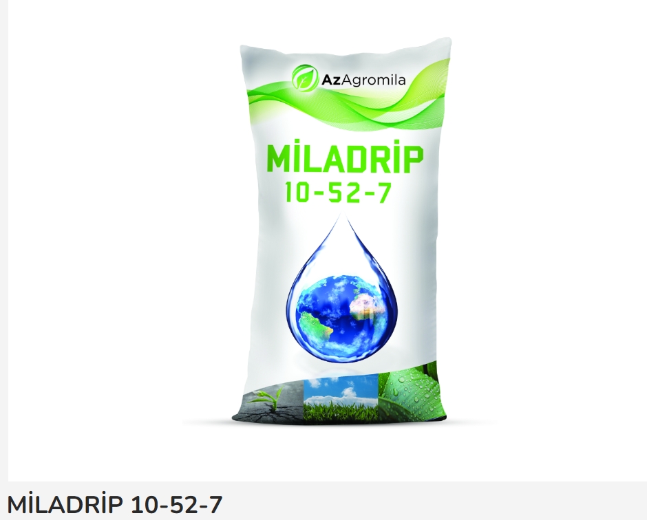 Miladrip 10-52-7 -Azərbaycan Respublikasının Az Agromila şirkəti / Az Agromila / 20 kq
