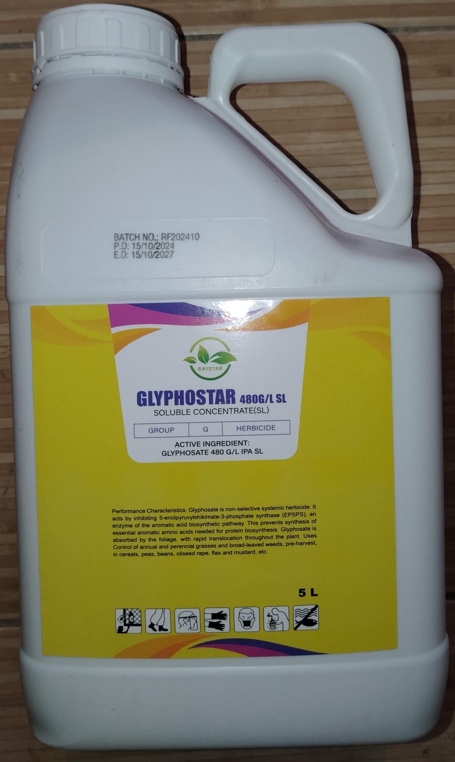 GlyphoStar 480 g/L SL-Hubei Raystar Biotechnology-Çin / 5 litr
