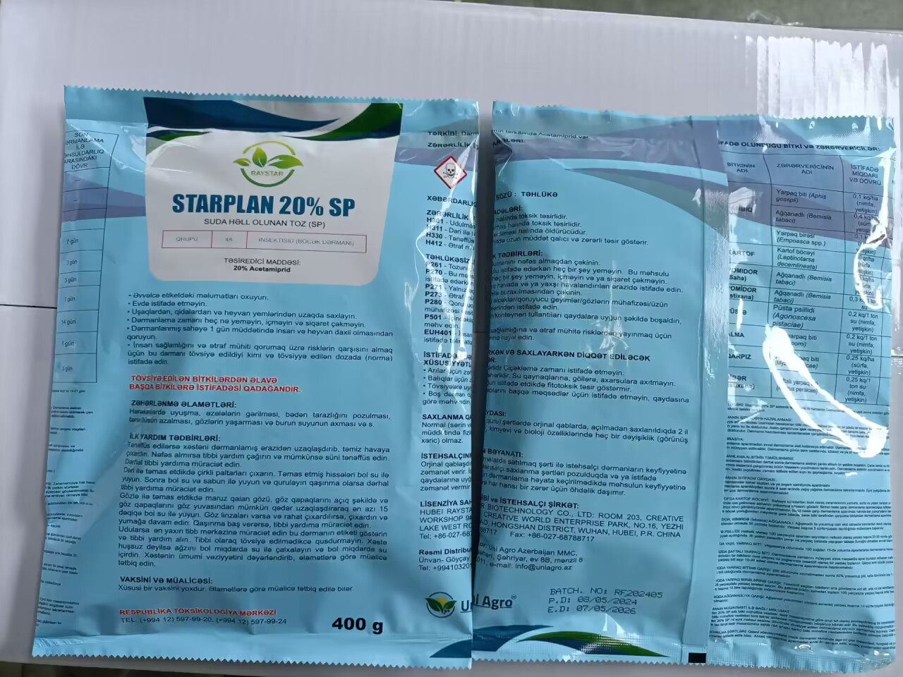 StarPlan 20 % SP -Hubei Raystar Biotechnology-Çin / 1 kq