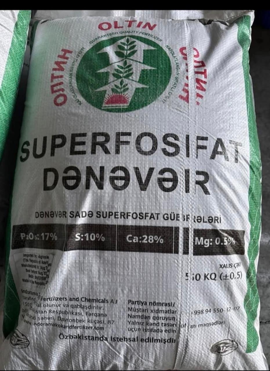 Superfosfat dənəvər-“İndorama Kokand Fertilizers"-Özbəkistan / 1 kq