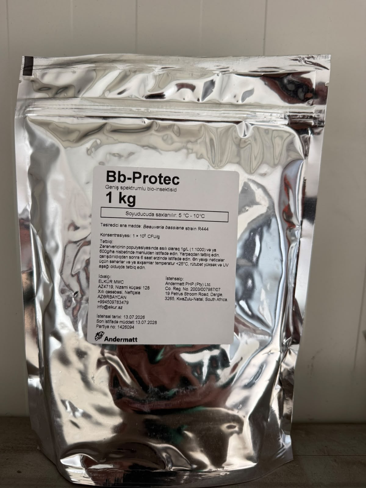 BB-PROTEC -"ANDERMATT PHP (PTY) LTD "- Cənubi Afrika / Bb Protec / 1 kq - thumbnail 1