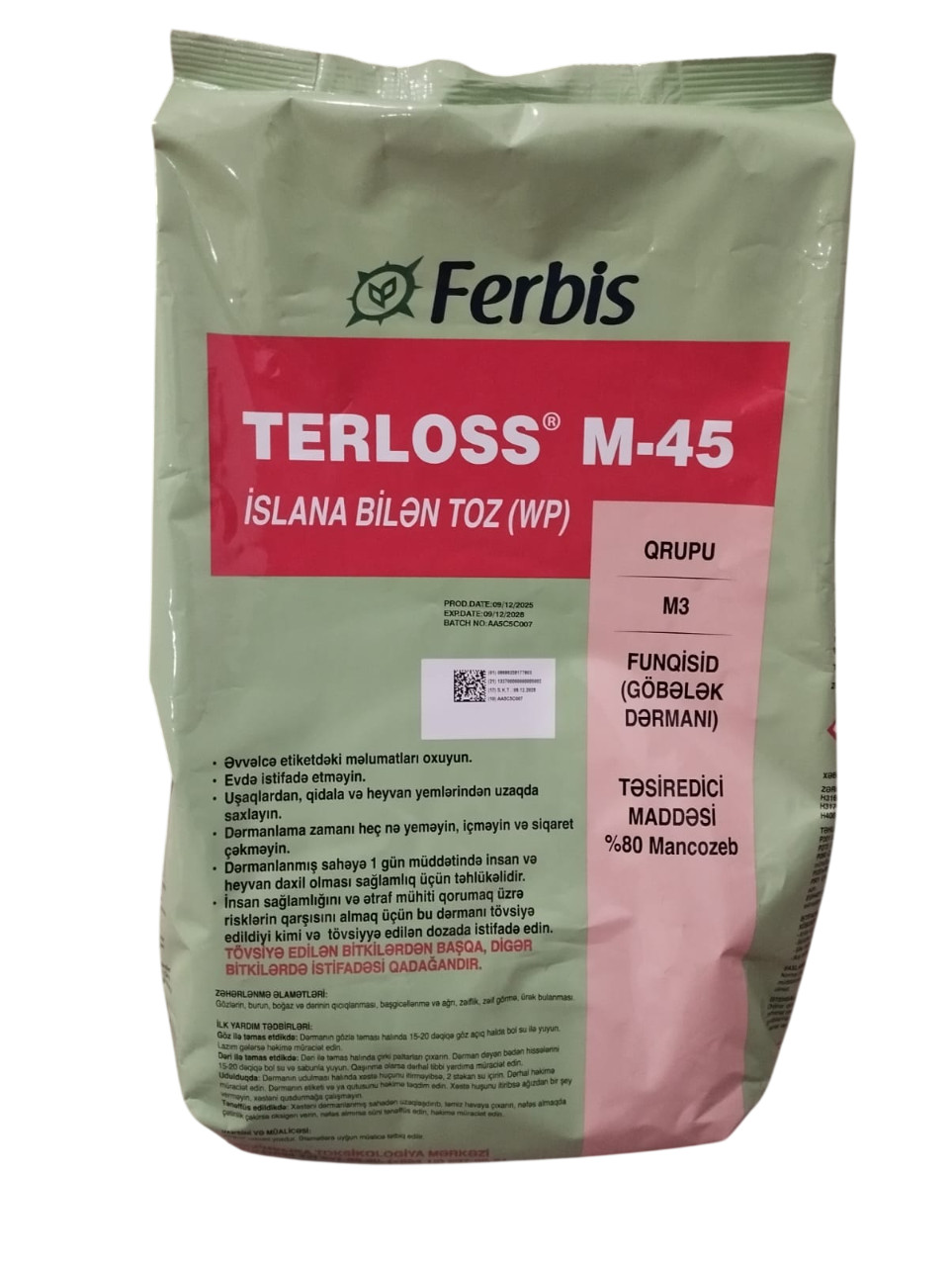 TERLOSS M-45 - Ferbis Tarim Ticaret Ve Sanayi Anonim Şirketi - Türkiyə  / Ferbis tarım Tic. Ve San. A.Ş. / 2 kq