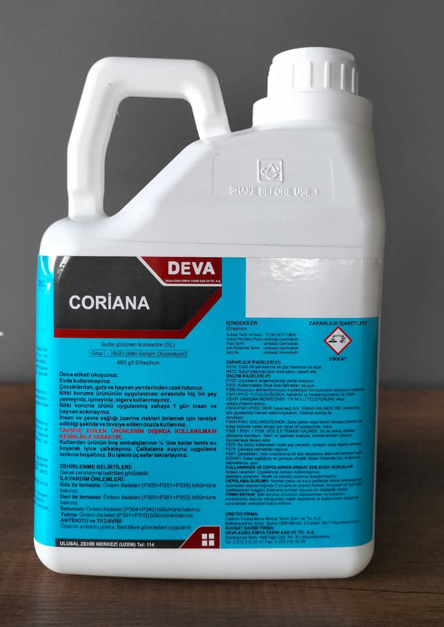 Coriana(bitki inkişaf tənzimləyici)-Türkiyə Respublikasının "Deva Agro Kimya Tarım San.ve Tic" / 5 litr