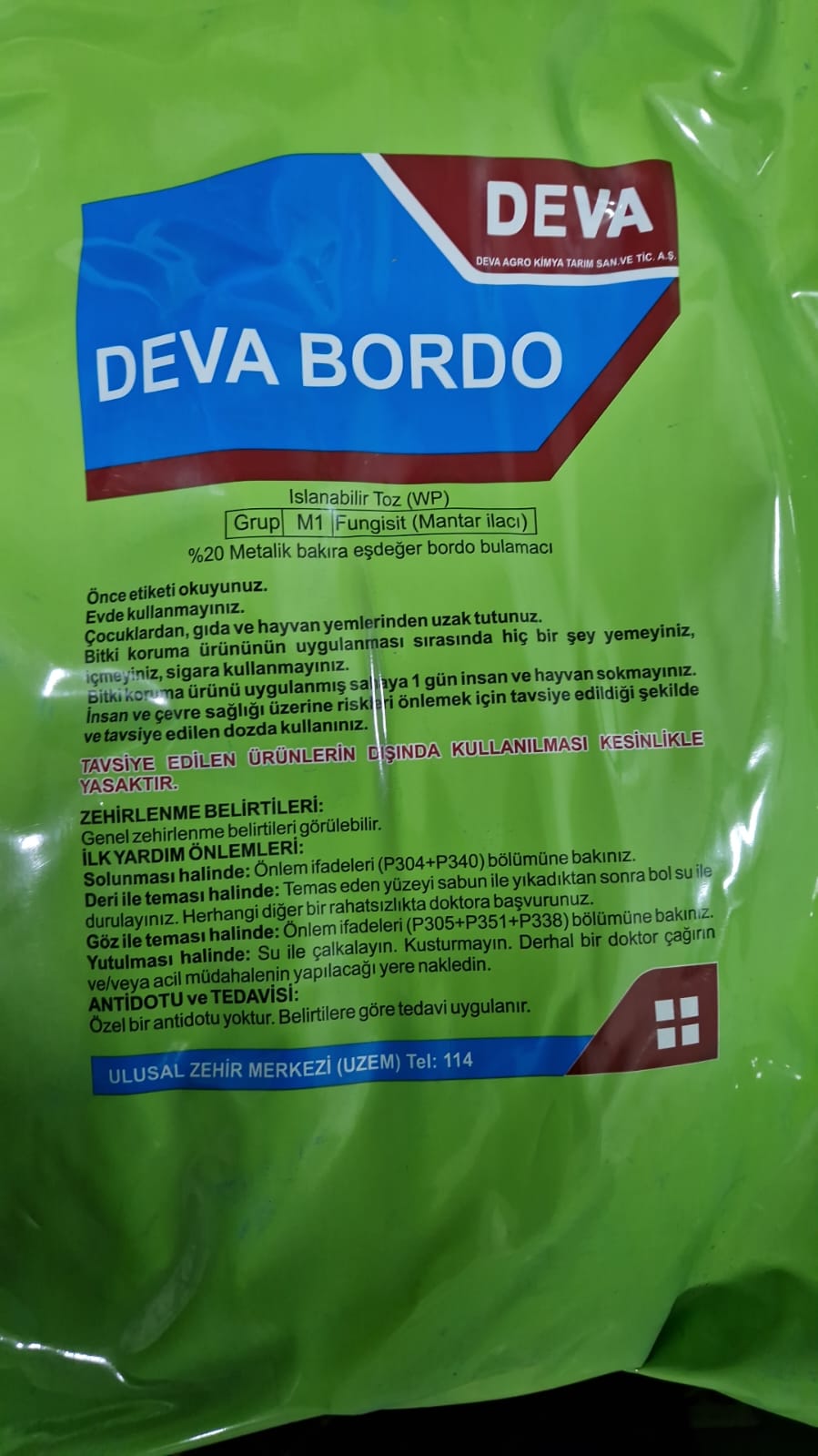 Deva Bordo -“Deva Agro Kimya Tarım San. Və Tic. A.Ş.” şirkət / 10 kq